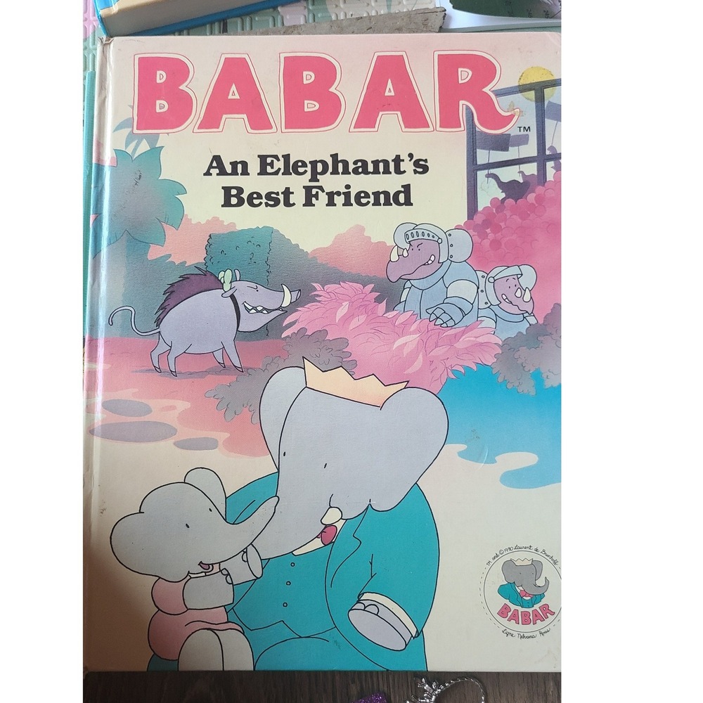 Babar An Elephants Best Friend Hardcover Book 1990 Laurent de Brunhoff Vintage
